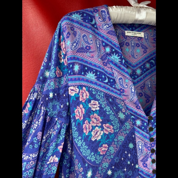 Spell & The Gypsy City Lights Long Maxi Dress Size Small - Picture 6 of 12